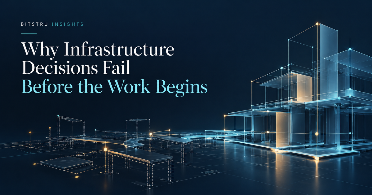 Why Infrastructure Decisions Fail Before the Work Begins